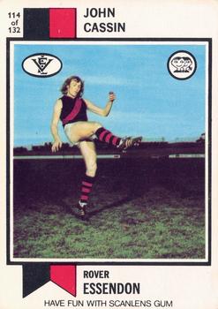 1974 Scanlens VFL #114 John Cassin Front